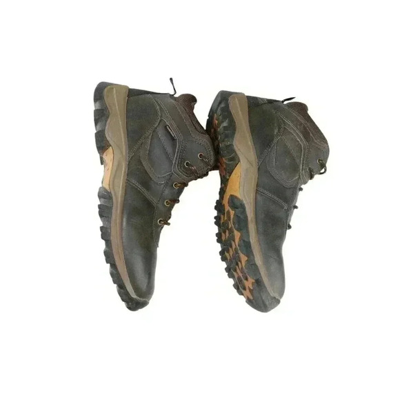 TIMBERLAND MT MADDSEN MID BROWN LEATHER WATERPROOF HIKING BOOTS SHOES BOYS  SZ 6 - Picture 4 of 8